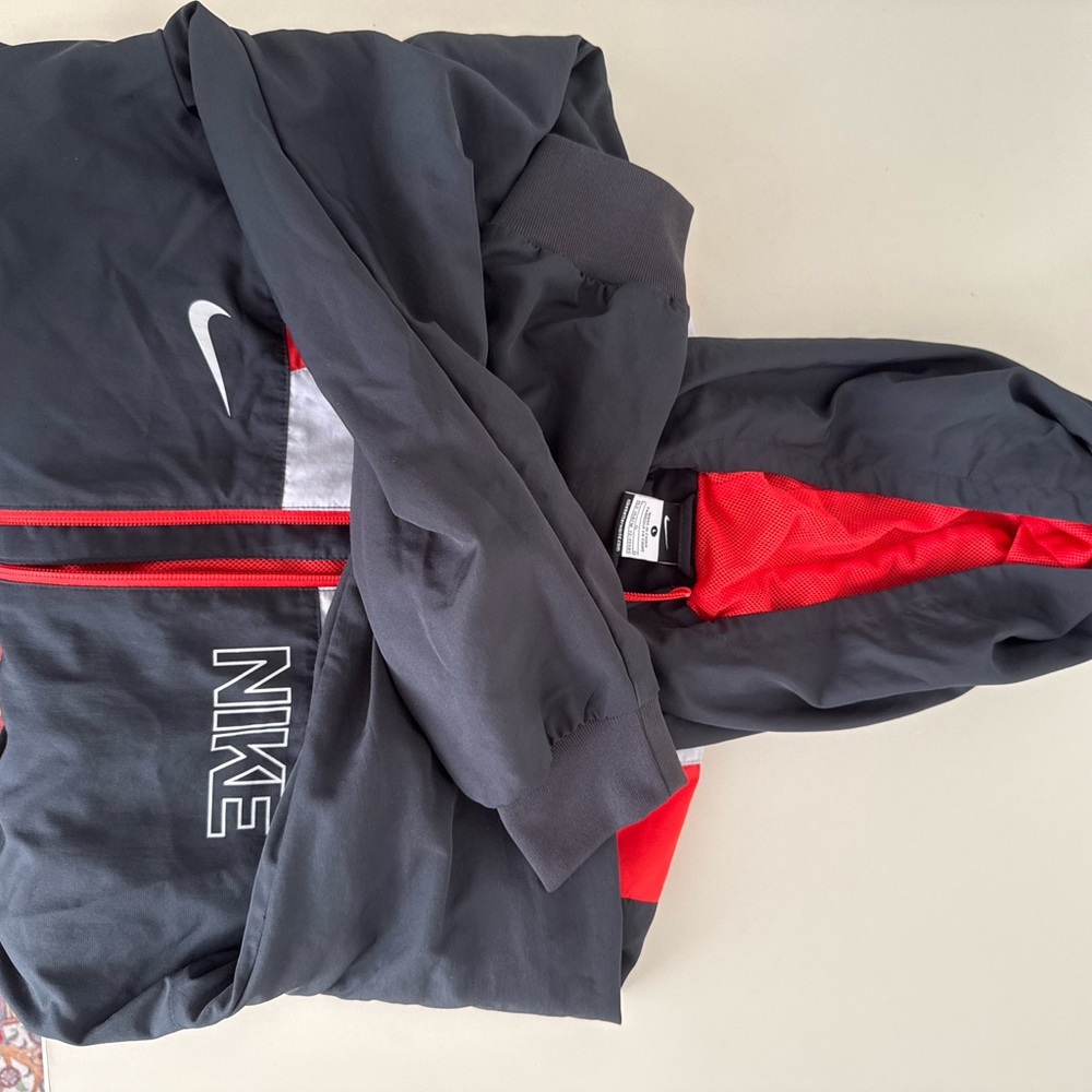 Nike Black and Red Sports Jacket